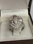 Inel aur alb 18kt.cu diamante 0.95ct