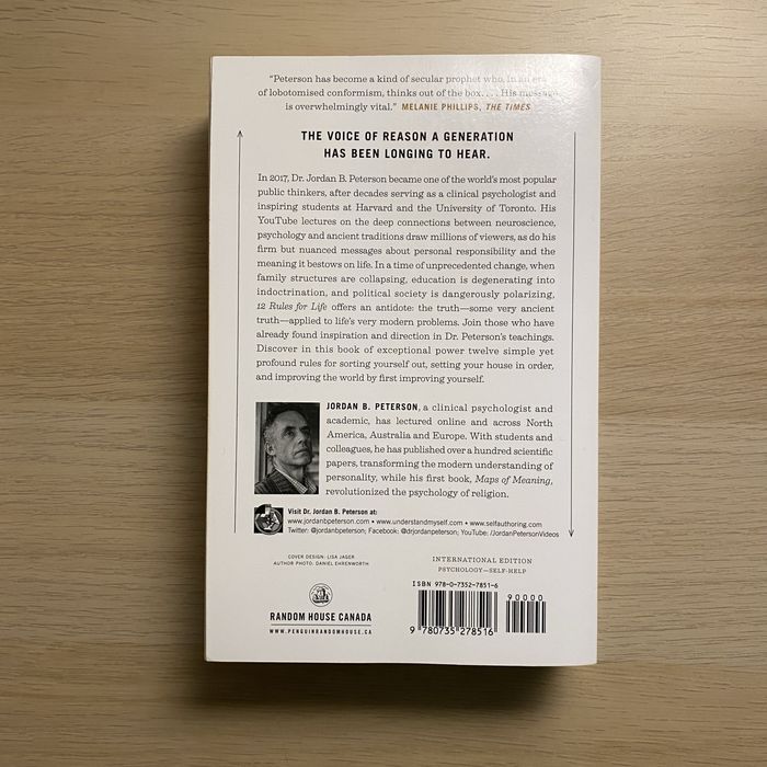 12 Rules For Life - Jordan B. Peterson