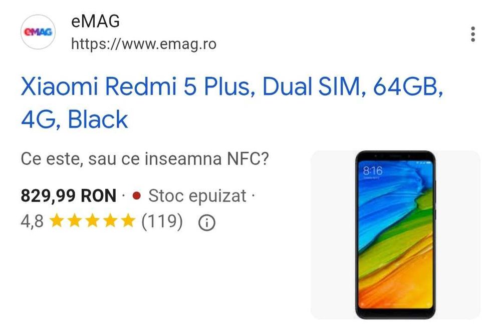 Redmi note 5 plus ca nou
