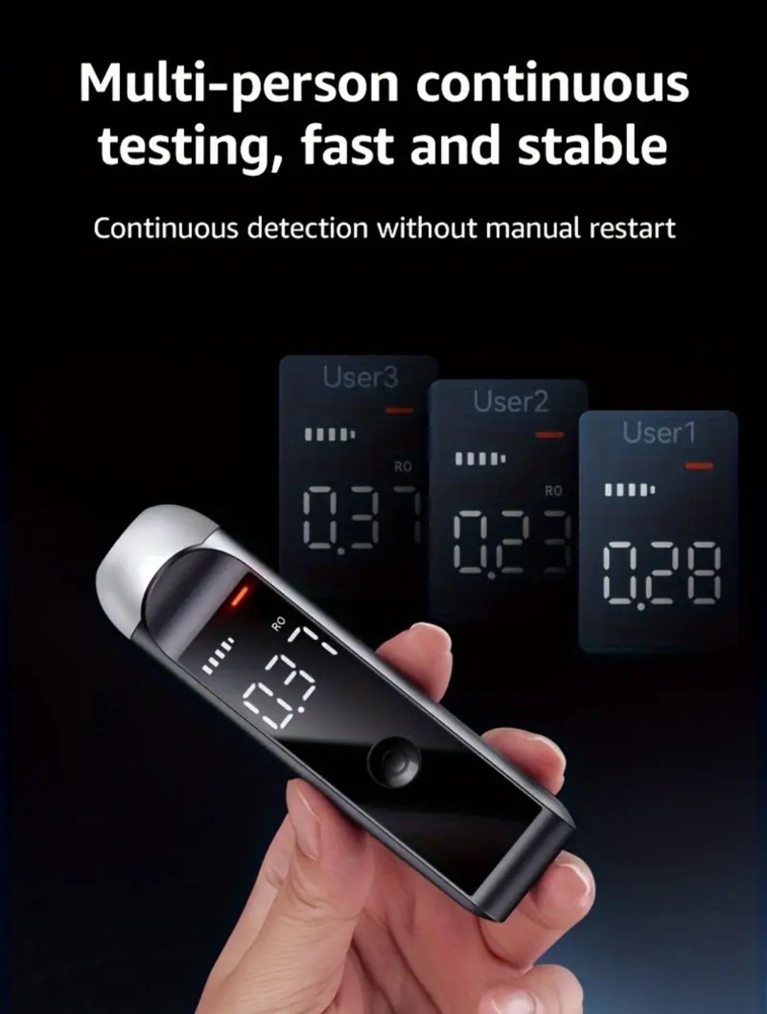 Alcool tester digital profesional, Etilotest cu încărcare Tip C