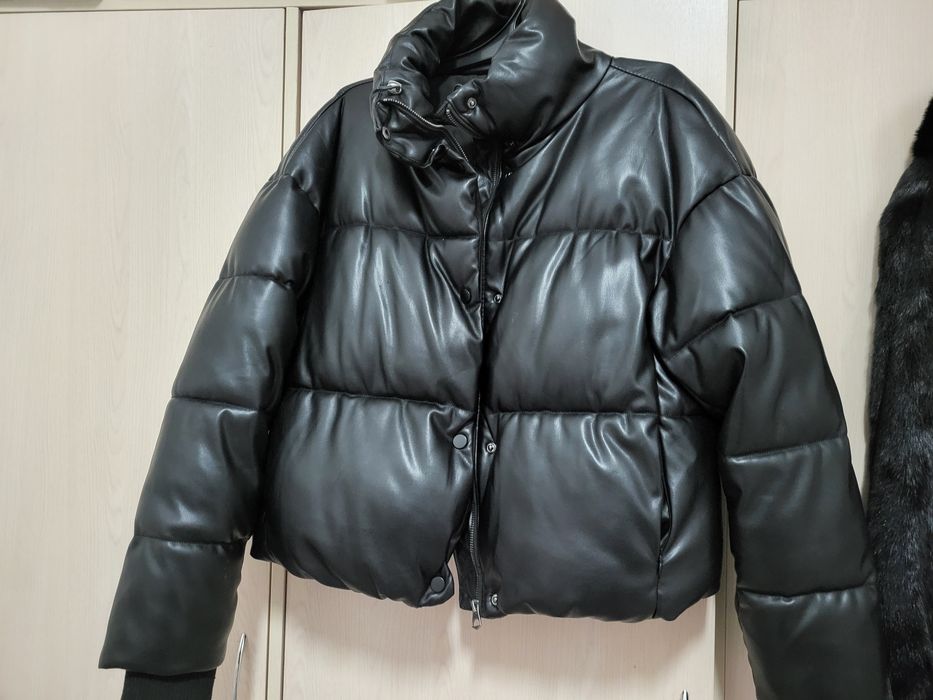 Зимняя кожаная куртка Zara