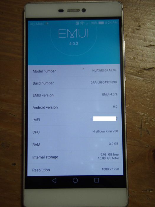 Huawei P8 GRA-L09 ROM 16 Gb RAM 3 Gb, functional in orice retea
