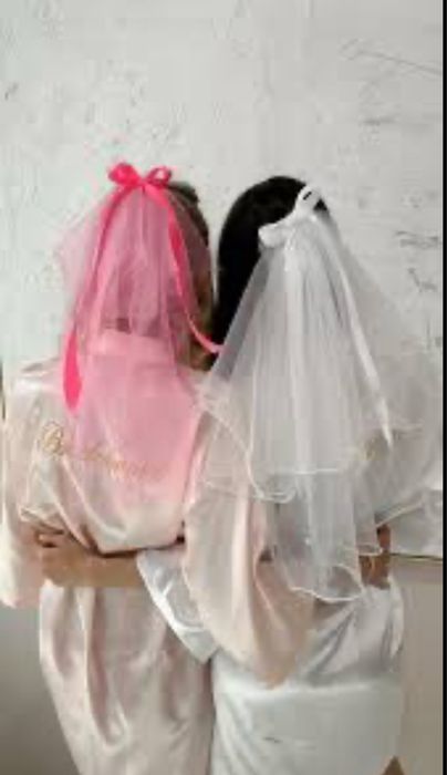 Новая Белая фата с оконтованными краями