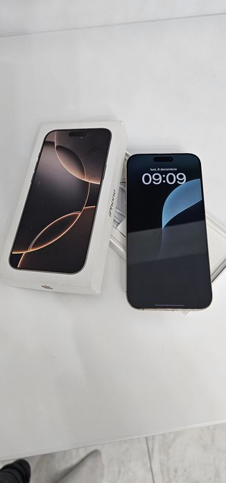 iPhone 16 Pro Max 5G, 256GB, Desert Titanium, inca in garantie,