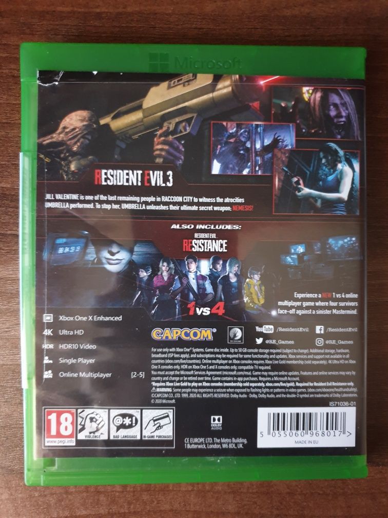 SIGILAT Resident Evil 3 Xbox One