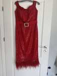 Rochie rosie cu paiete