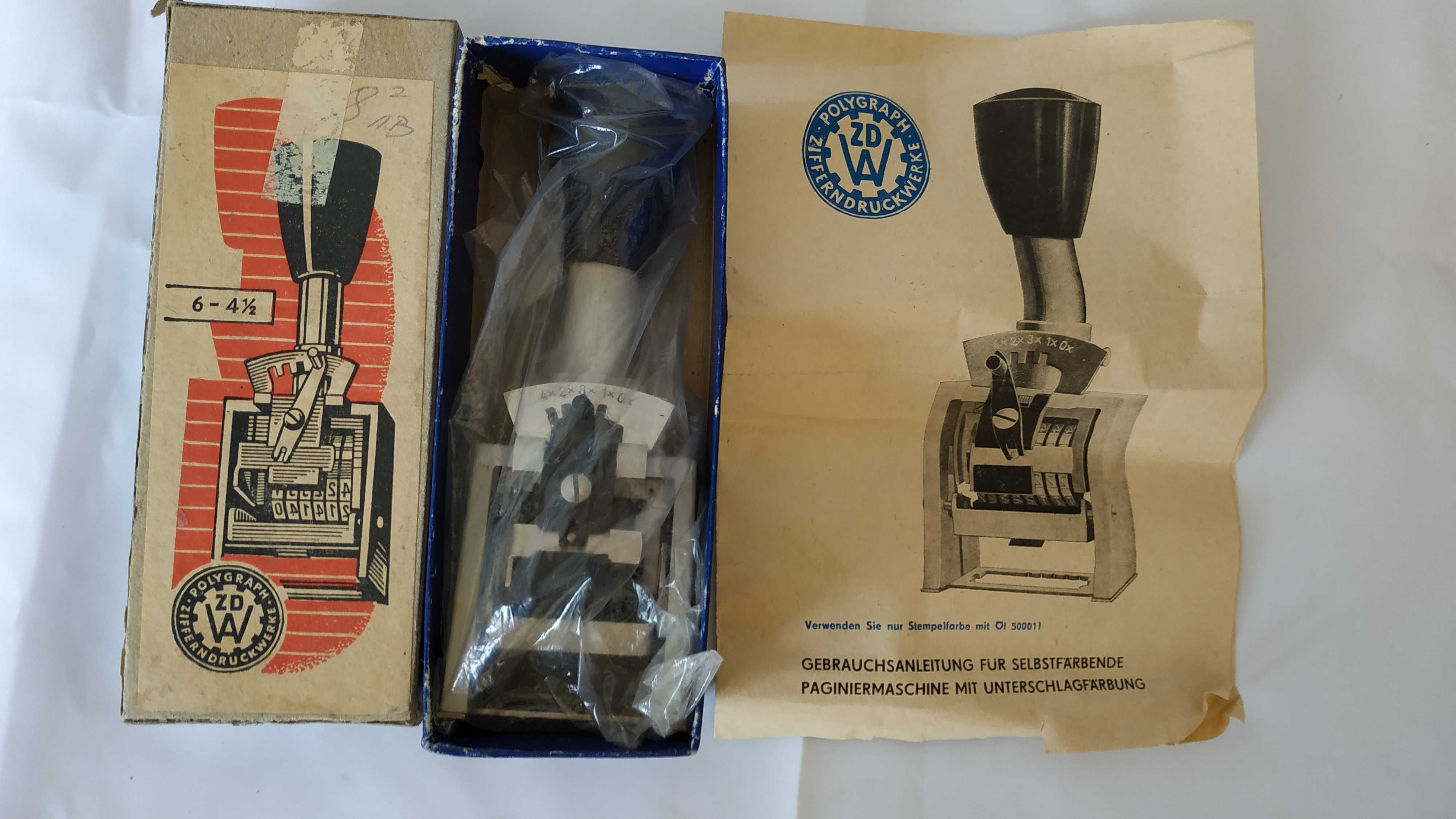 Немски номератор - Polygraph Zifferndruckwerke - 1960"г. - Made in DDR