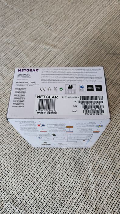 NetGear Powerline PLW1000 Internet prin priză –1000 Mbps WiFi extender