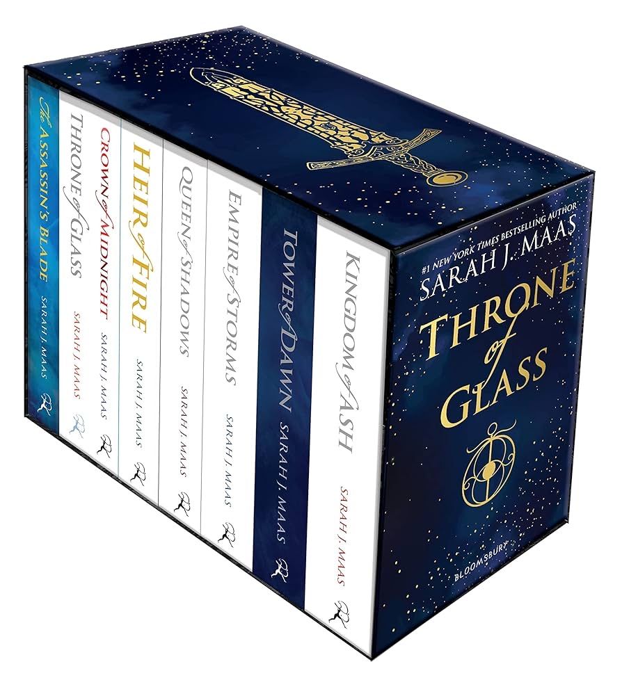 Throne of glass UK out of print корици с кутия; box set
