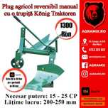 Plug agricol nou cu un singur brat reversibil manual Agramix