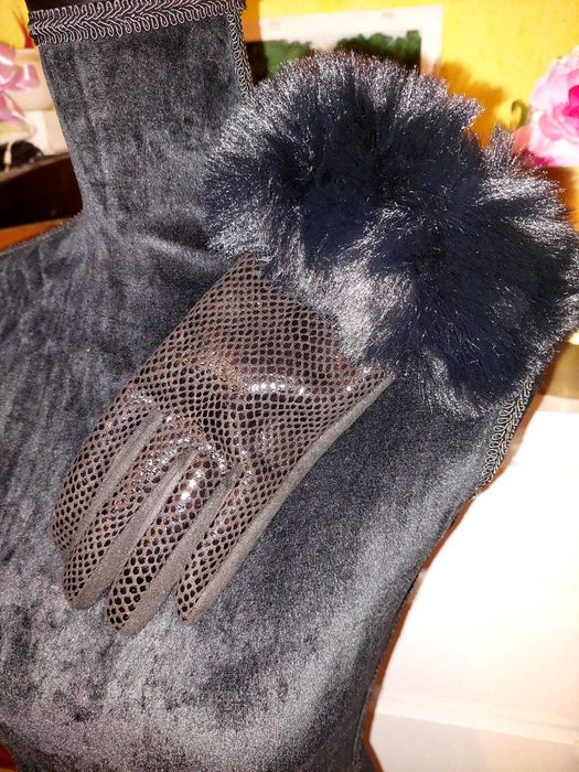 Manusi cu blanita Glam stil stras