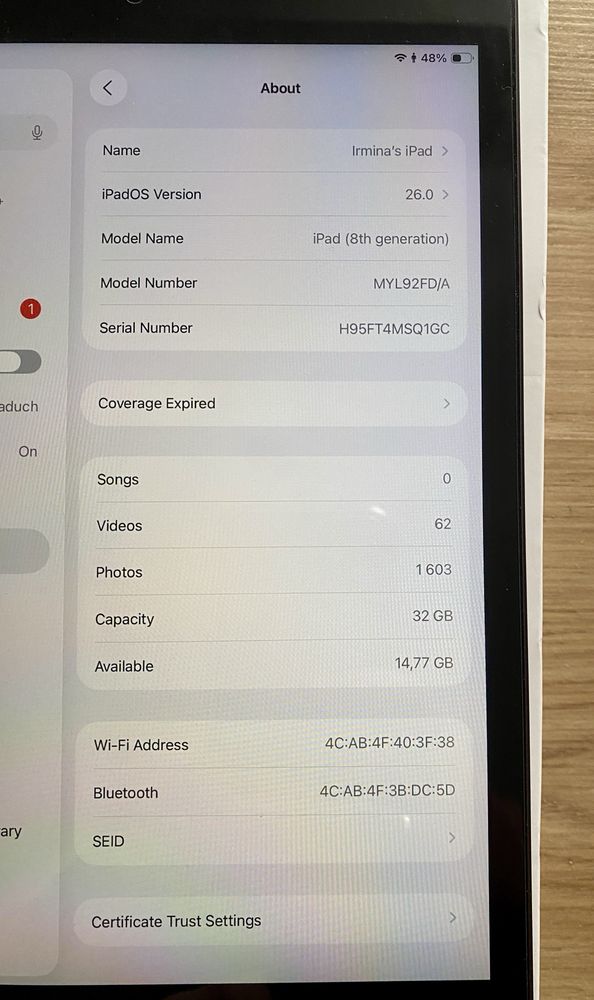 Ipad 8th Gen 32 GB