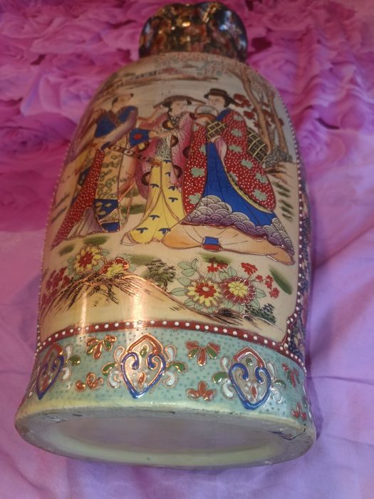 Set vaze ceramice vopsite manual vechi