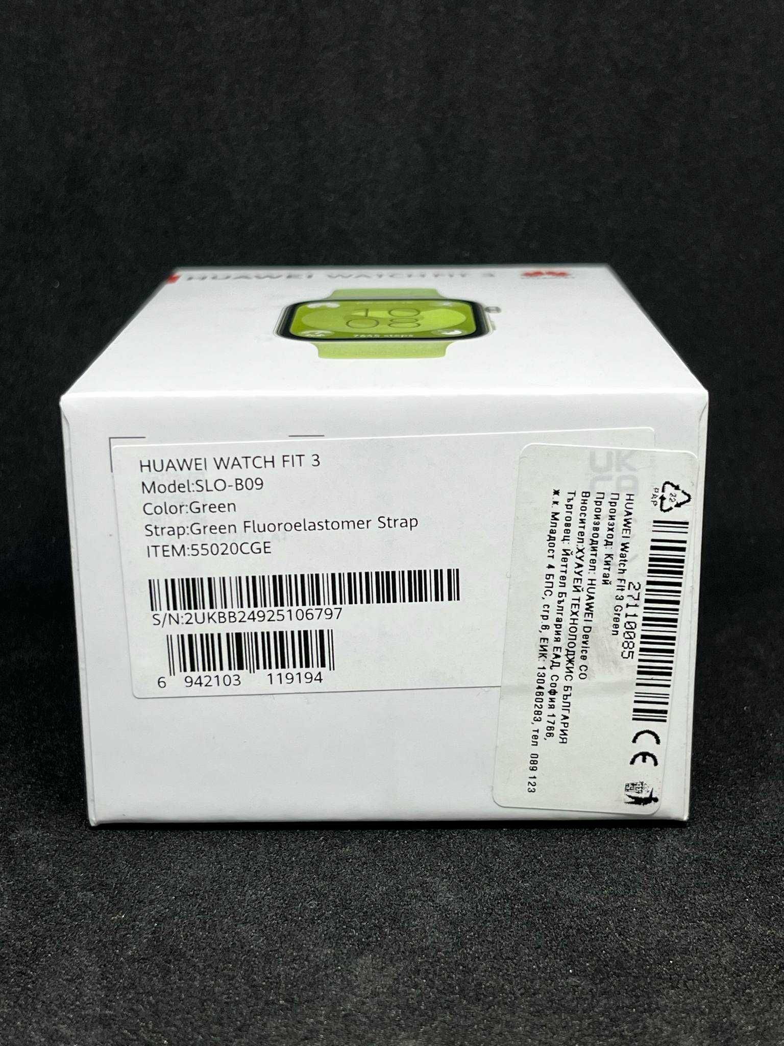 Смарт Часовник Huawei watch Fit 3 Green / Чисто нов / Запечатан