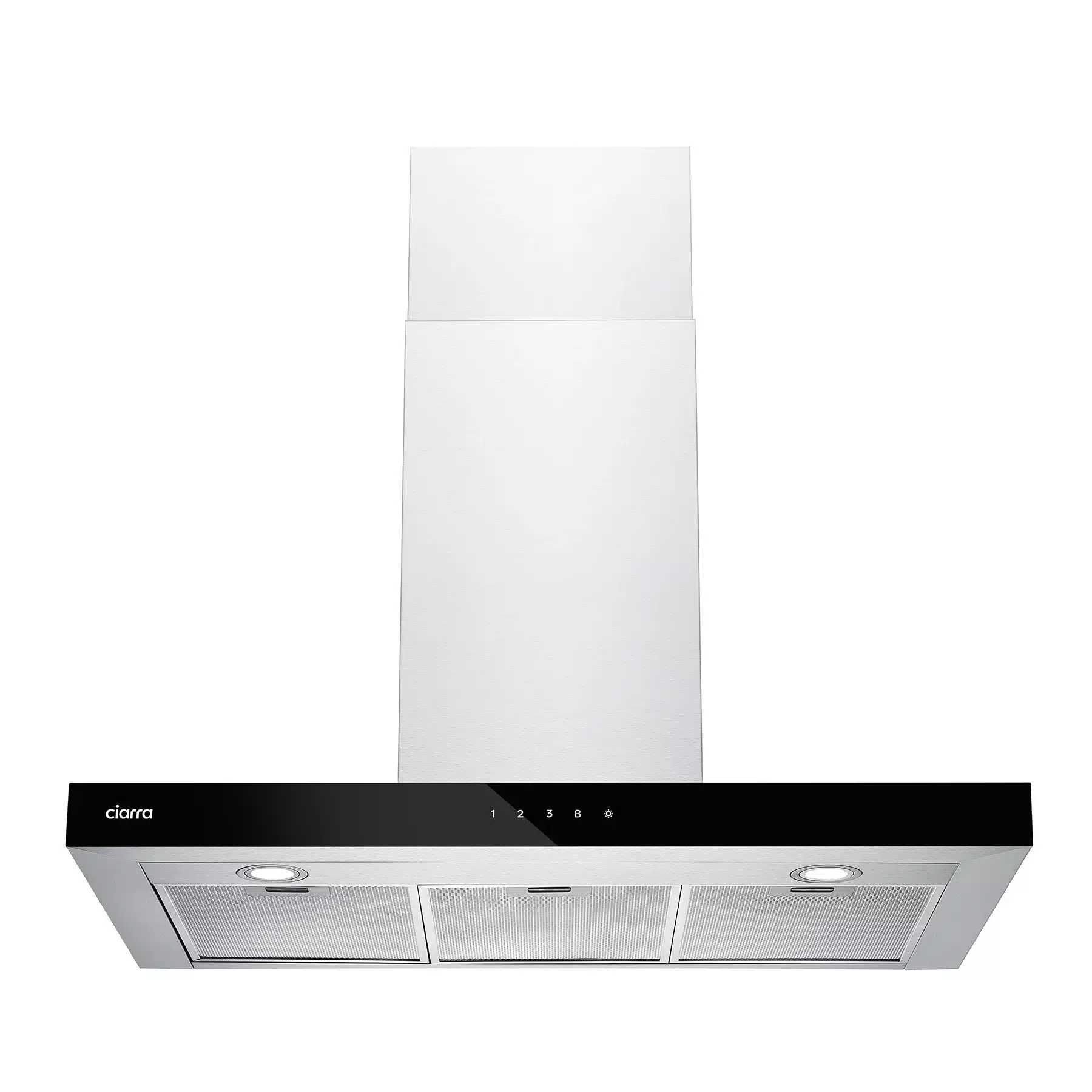 Hota de perete tip T, Ciarra, CBCS9102-OW, 650 m³/h, 90 cm, inox