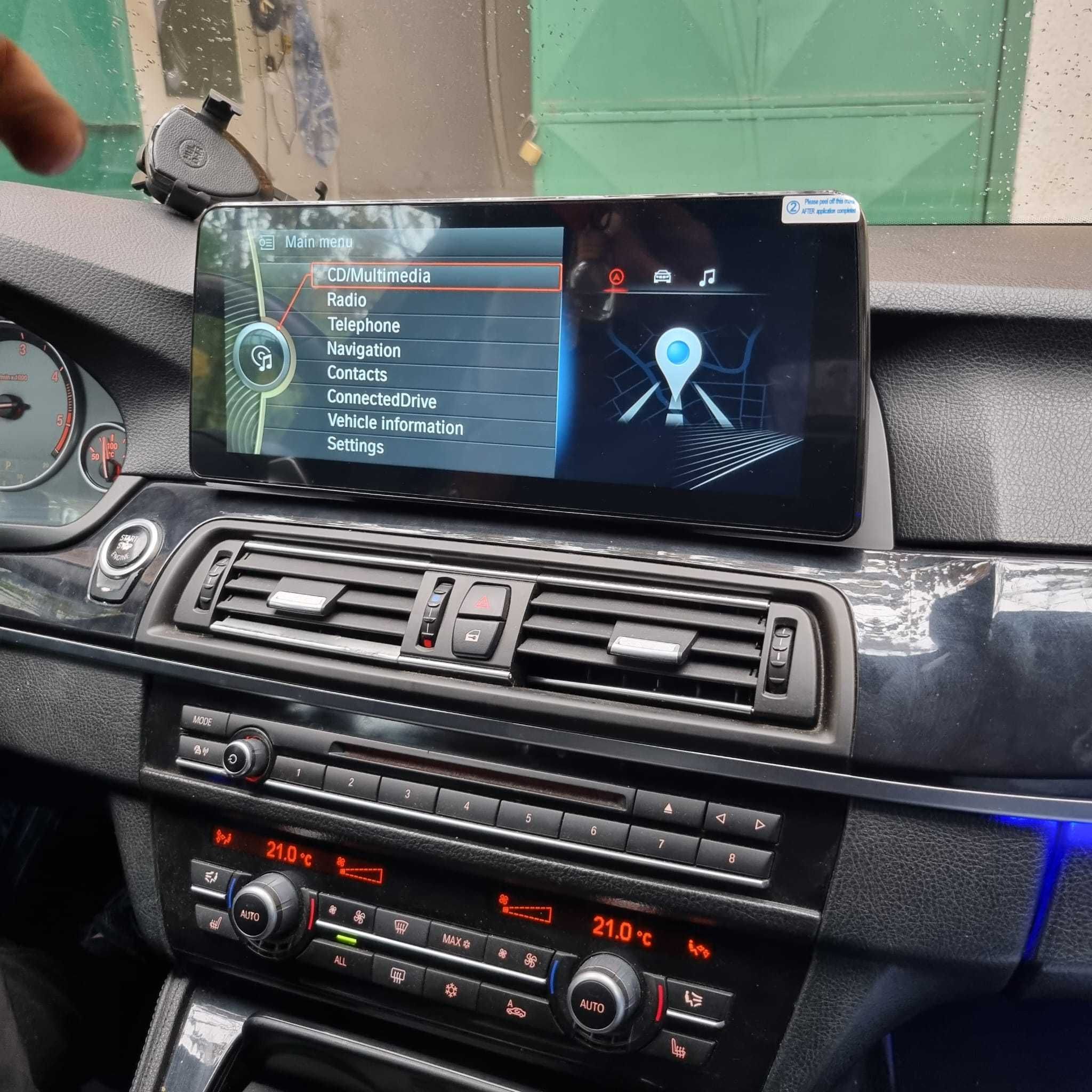 Navigatie android 12" BMW F10 F11 Carplay Waze YouTube