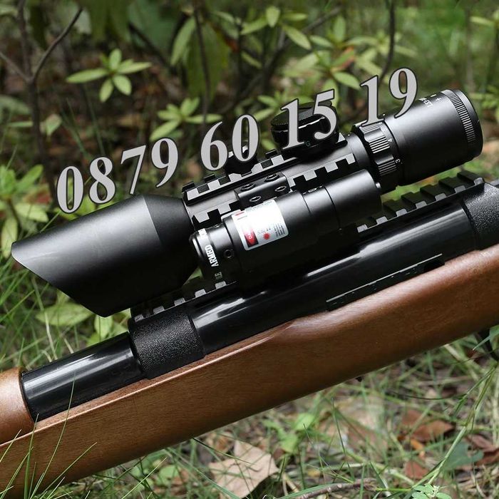 Оптика за пушка с лазерен прицел, оптически мерник 3-10x42Е, 10-22 мм