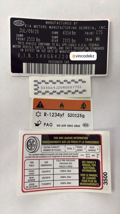 Винкод наклейки, vin-стикеры, шильдики