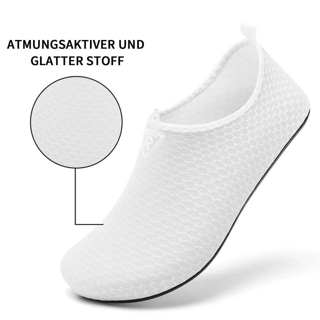 Pantofi de apă Racqua, unisex, albi, uscare rapidă