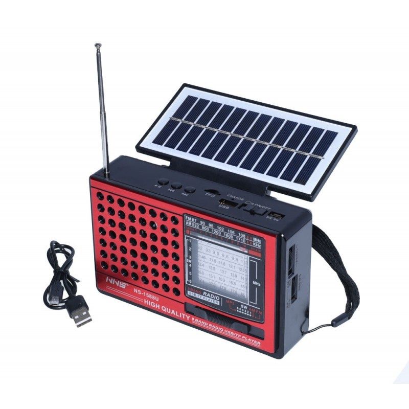 Radio cu incarcare solara si conexiune bluetooth