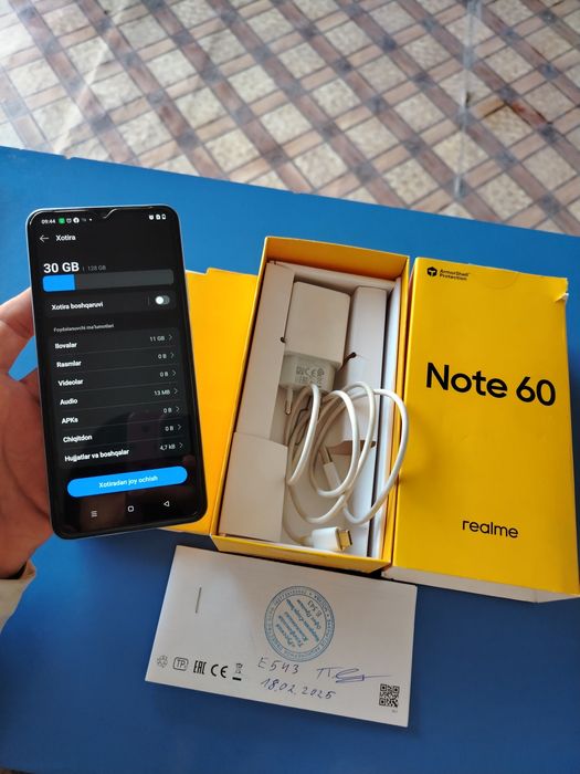 Realme NOTE 60   RADNOY  128/8GGA