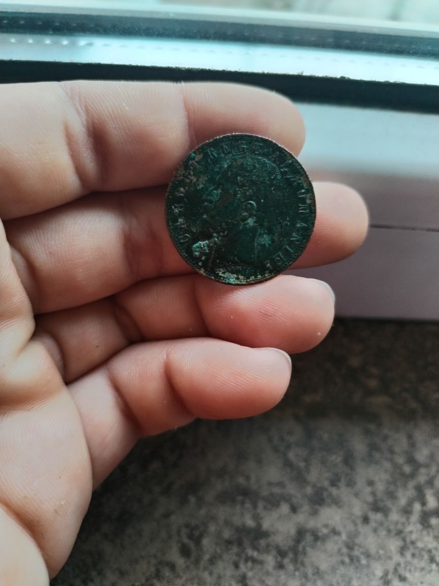 Monedă de colecție cu Carol 1