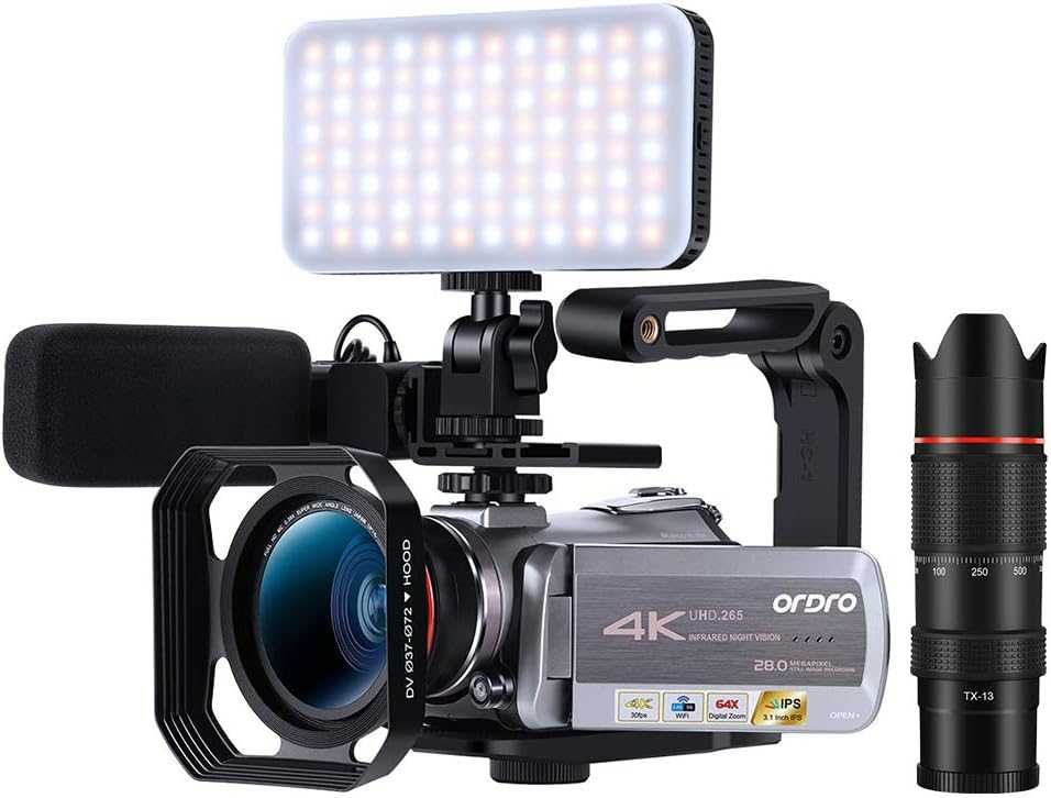 >NOUA< Camera video/camcorder ORDRO AZ50 4K + set accesorii complete