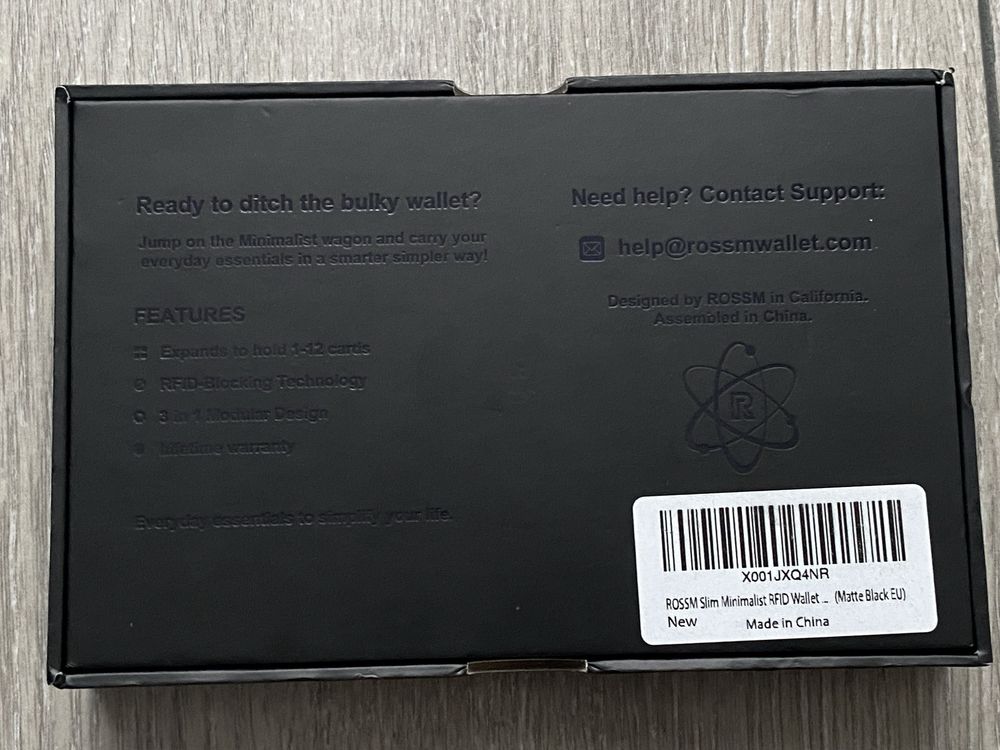 Portofel /cardholder ROSSM - carbon fiber- RFID Blocking Technology