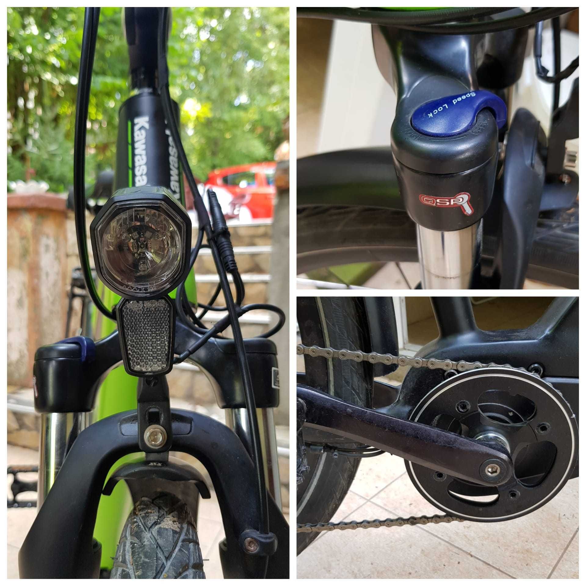 Планински  електрически  / трекинг /хибриден велосипед Kawasaki