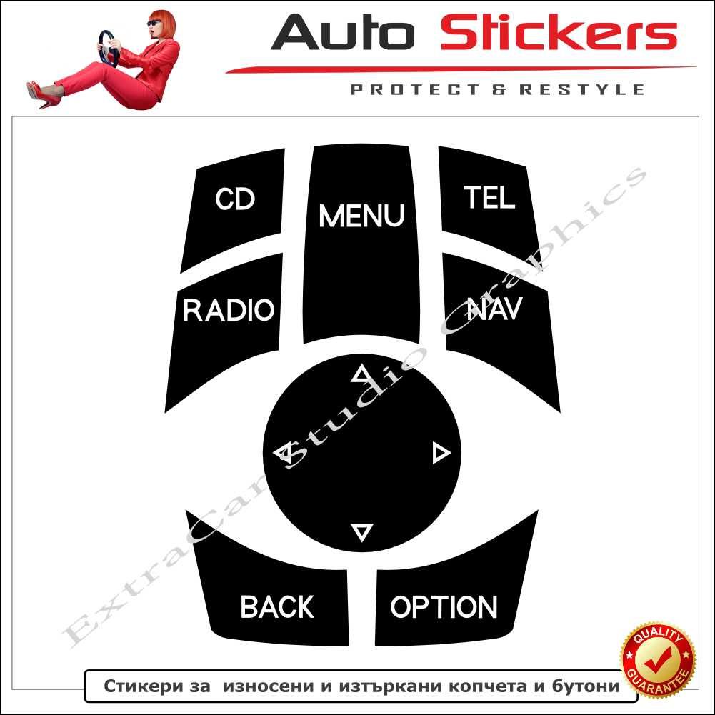 Стикери (Лепенки) за износени и изтъркани копчета и бутони-BMW (БМВ)