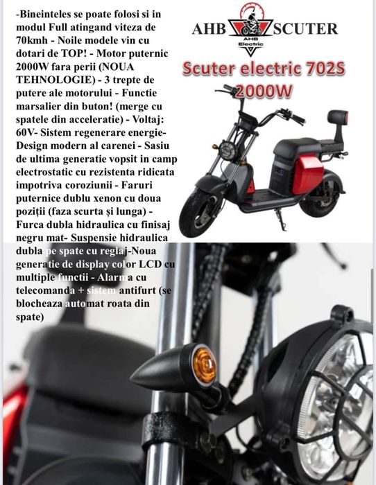 Scuter Electrc nou sigilat 2000W