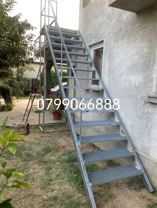 Scări zincate metalice