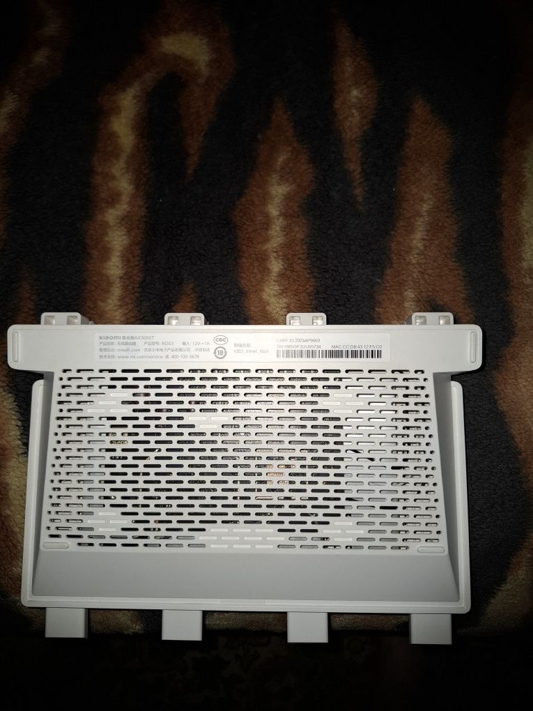 WiFi6 XIAOMI router AX3000T.