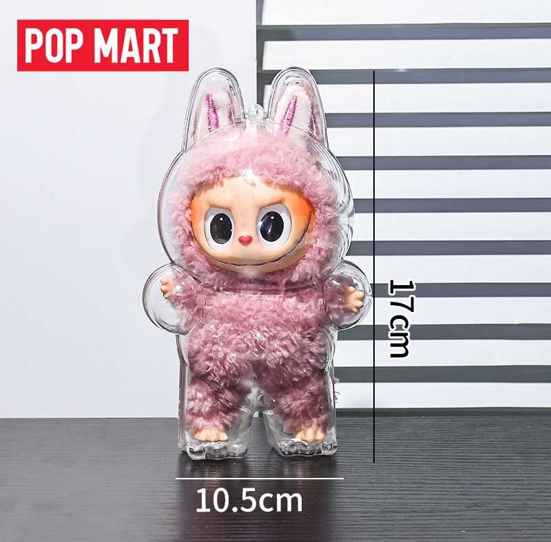 Чехол-контейнер Labubu/Лабубу pop mart (прозрачный 3D кейс)
