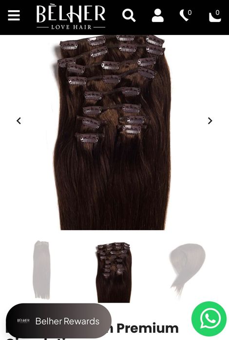 Extensii Belher clip-on premium 45 cm, nuanta 3 (din par natural remy)