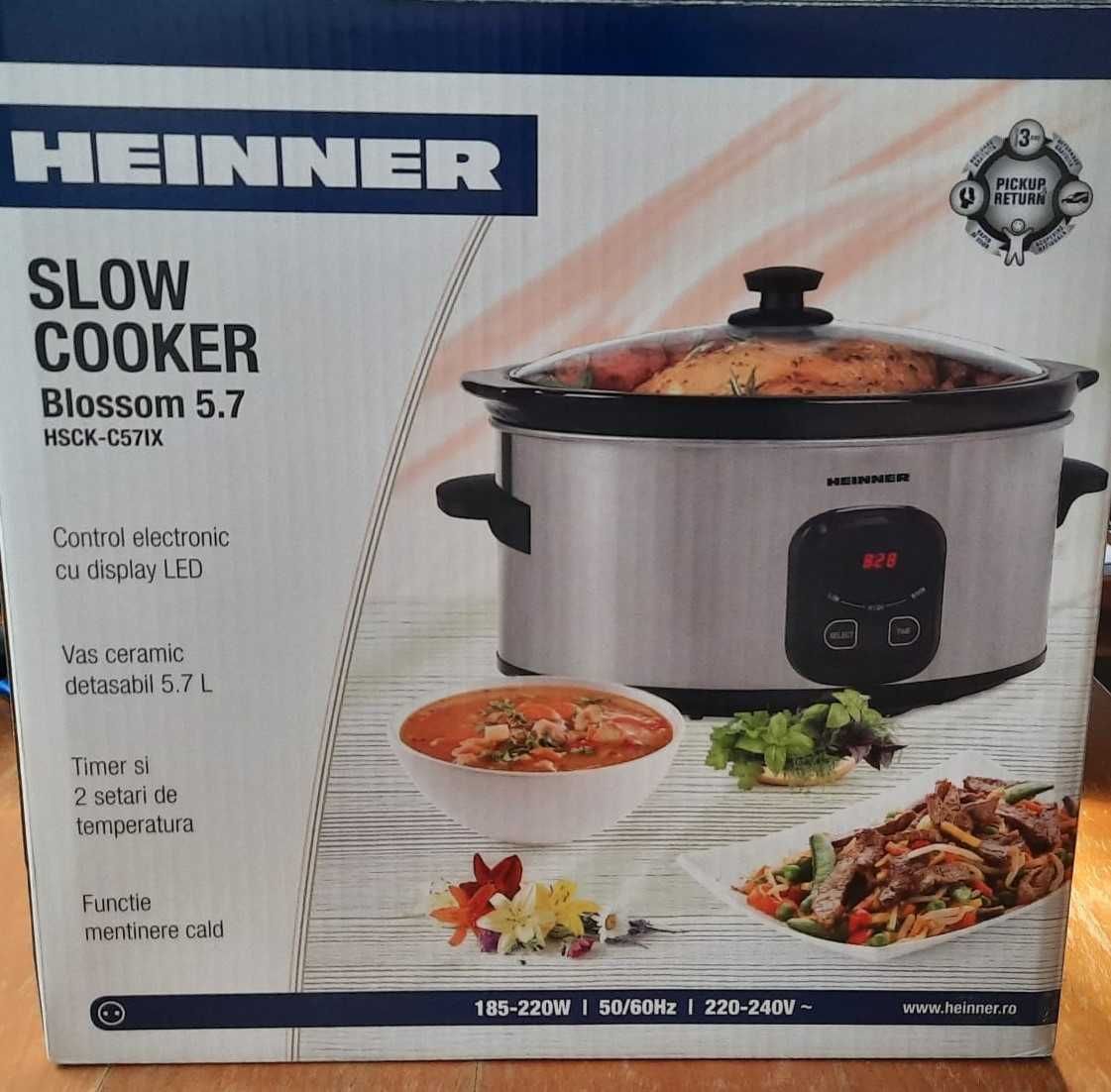 Slow cooker Heinner HSCK-C57IX, capacitate: 5.7L