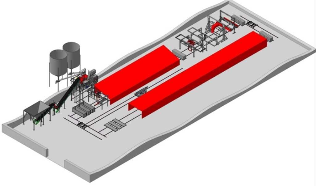 Автоматизированный линия по производства газобетона 100 куб.метр сутки