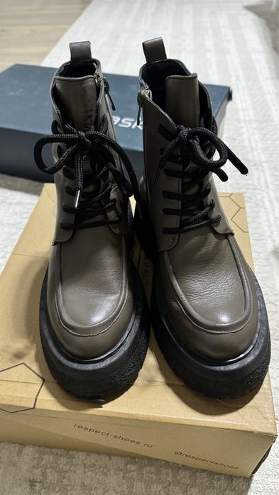 Полуботинки кожанные