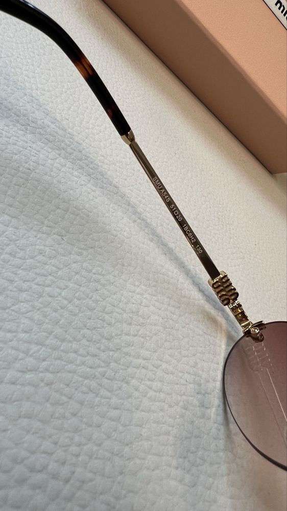 Miu Miu smua54s ochelari de soare noi rimless lentile rame