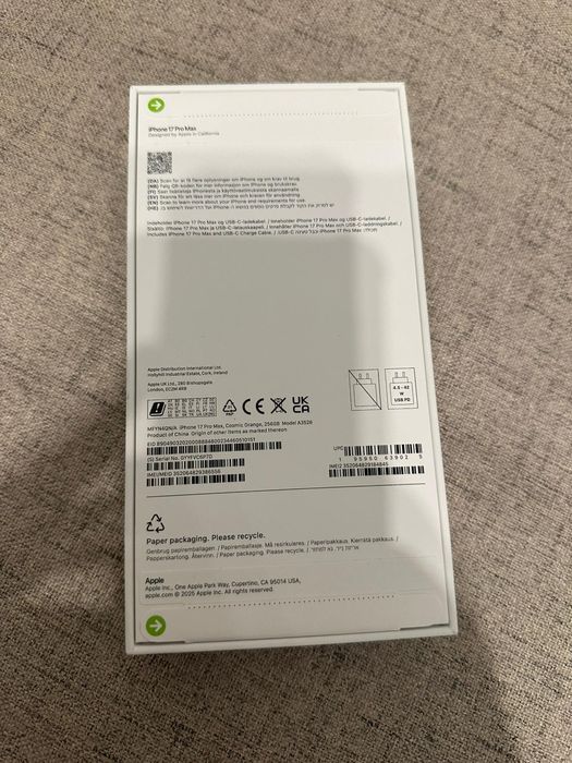 Vand Sau Schimb IPhone 17 PRO Max Cosmic Orange 256Gb Nou Sigilalt !