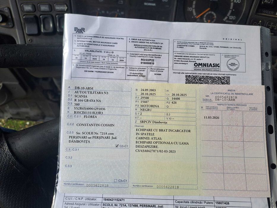 Scania 6x4 Basculabila cu Macara de Vanzare sau de Anchiriat