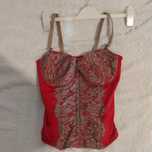 Corset roz cu dantela, mărimea S/M
