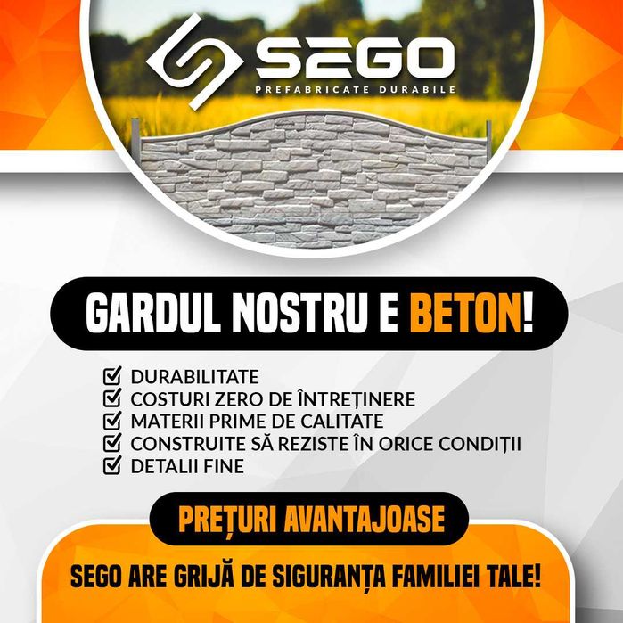 Gard prefabricat beton SEGO
