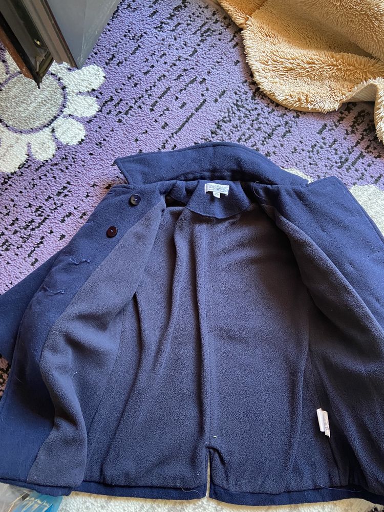 Зимно палто в тъмно синьо размер 98