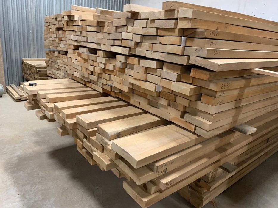 Доска Бук,Ясень,Дуб обрезная ,50 мм сухая (нестроганная ) 714536 тг