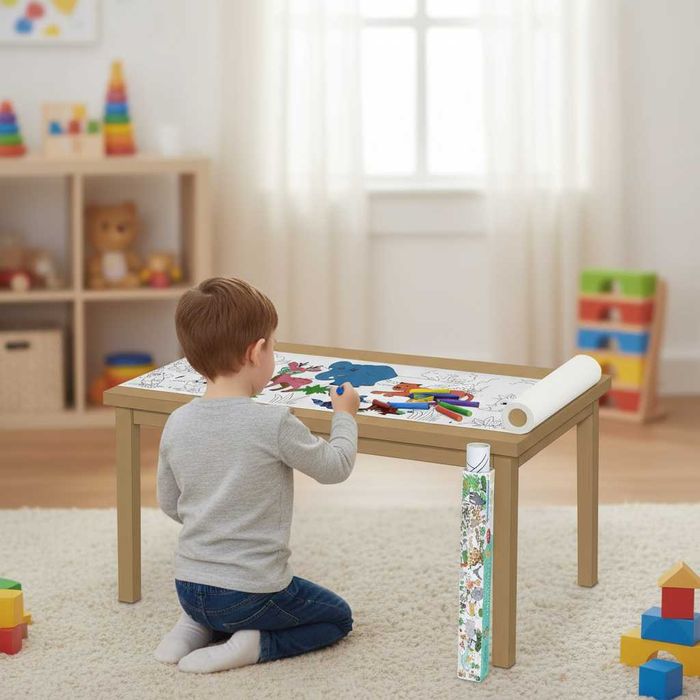 Rola hartie de colorat pentru copii XXL autoadeziva animale 300x38.5cm