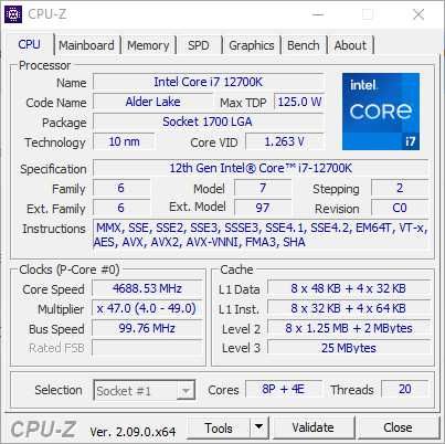 Vand Procesor Intel Core i7 12700K - 3.6GHz