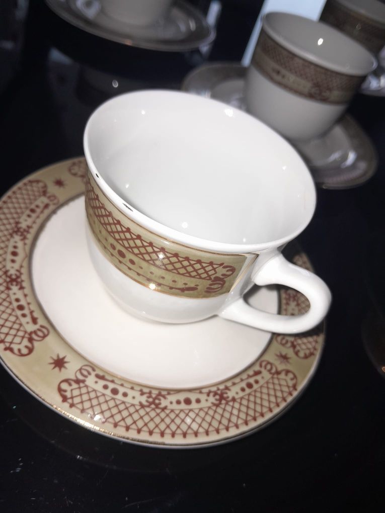 Portelan set cafea vintage Dorohoi/ Comunism Rsr