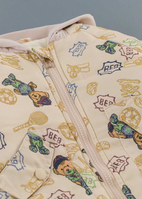 Детско яке с мечета, Екрю Цвят