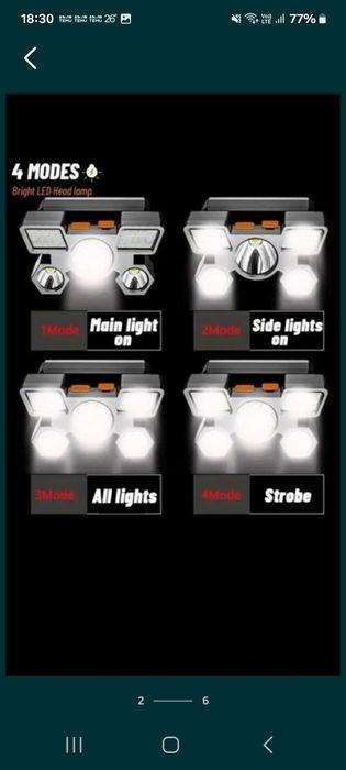 Lanterne LED reîncărcabile de cap